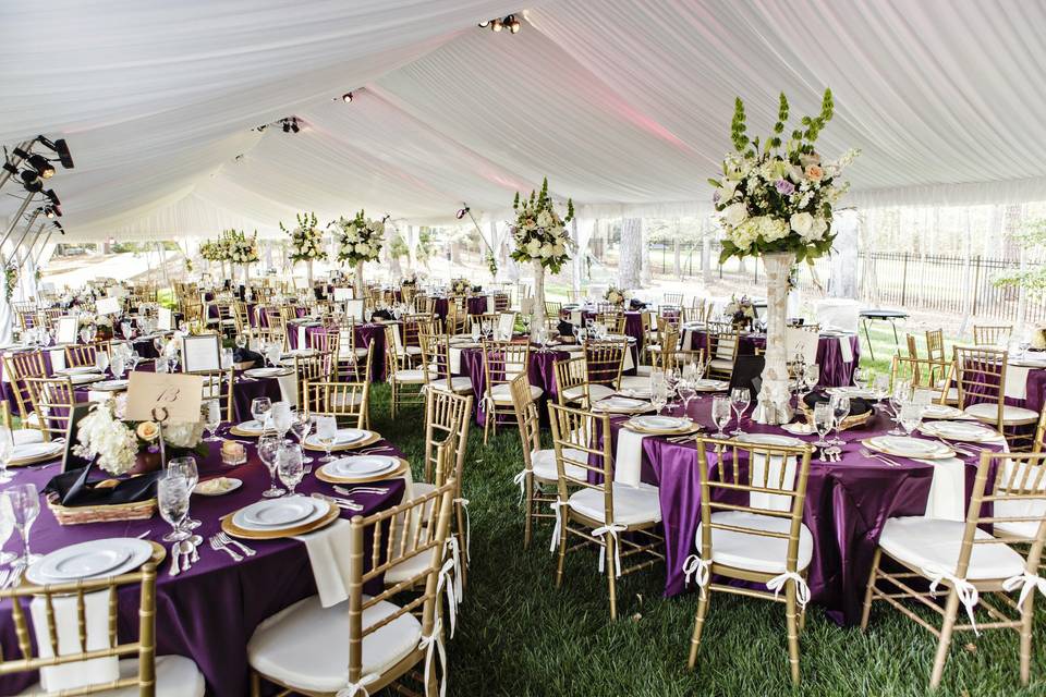 Marquee wedding reception