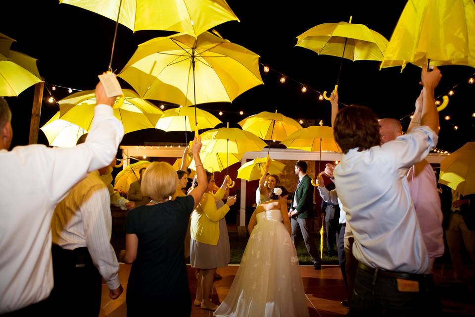 Yellow umbrellas