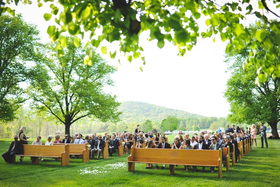 Outdoor wedding venue