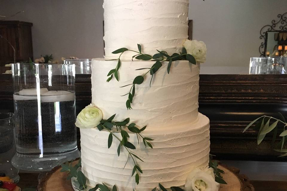 Three tier wedding cake