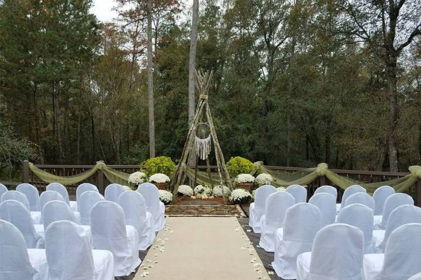 A open-air ceremony