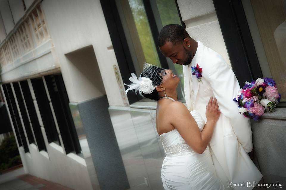 Newlywed Couple Portrait at the Westin Poinsett