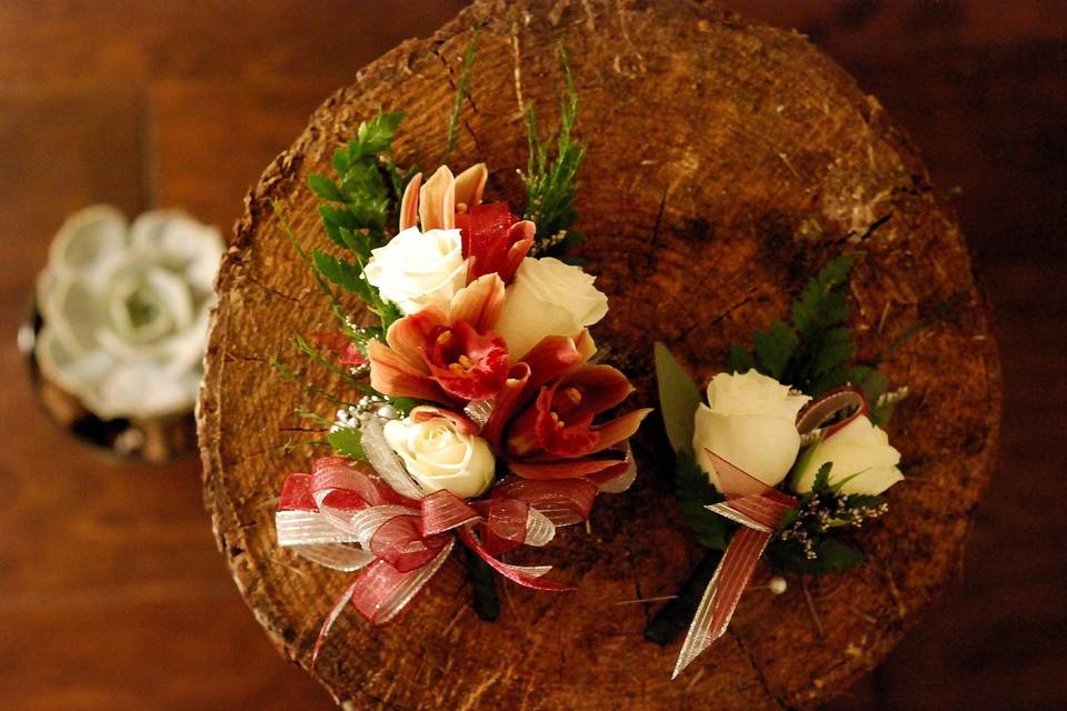 Corsage and boutonniere