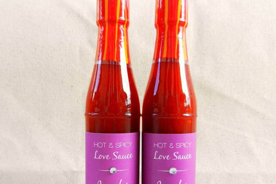 Personalized Jamaican Hot Sauce Favor