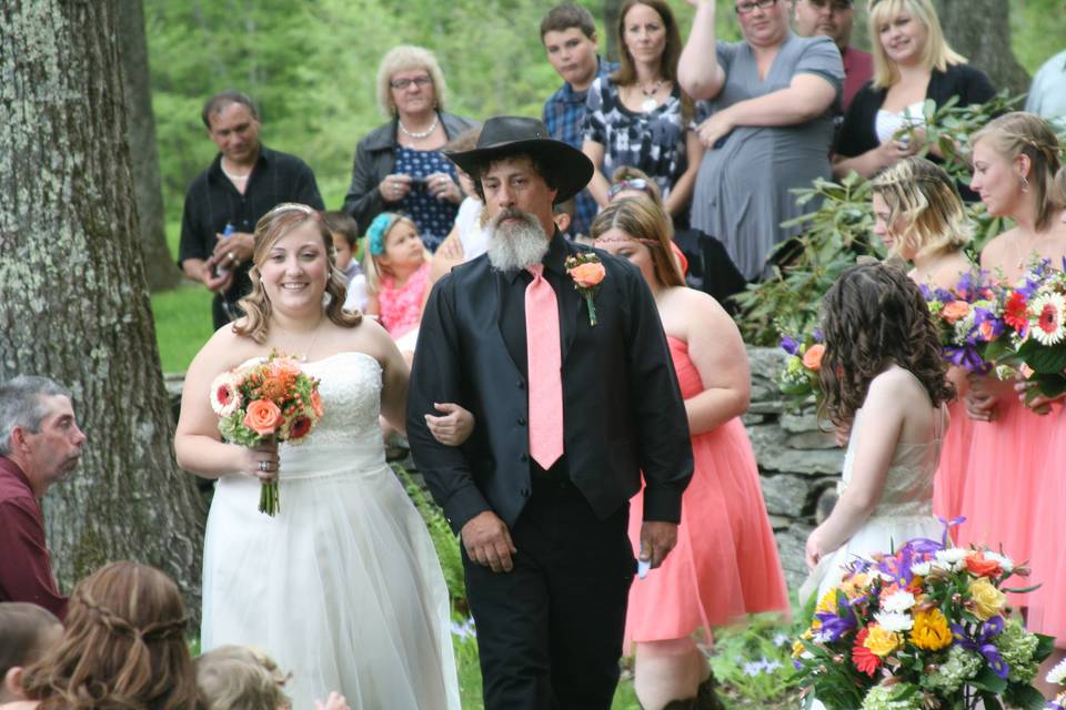 Bride with her escort