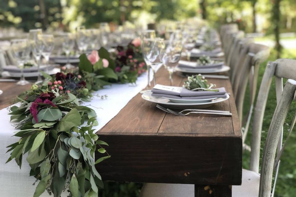 An outdoor banquet