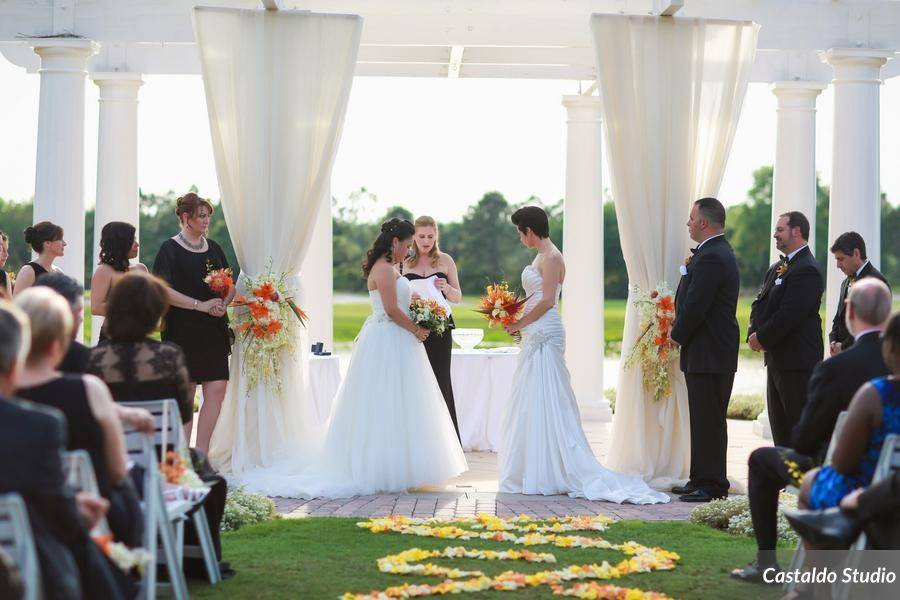 Outdoor wedding ceremony