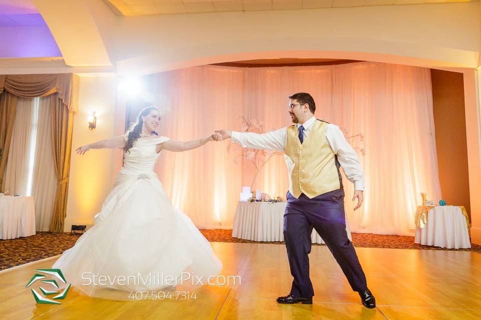 Ballroom dancing for the newlyweds