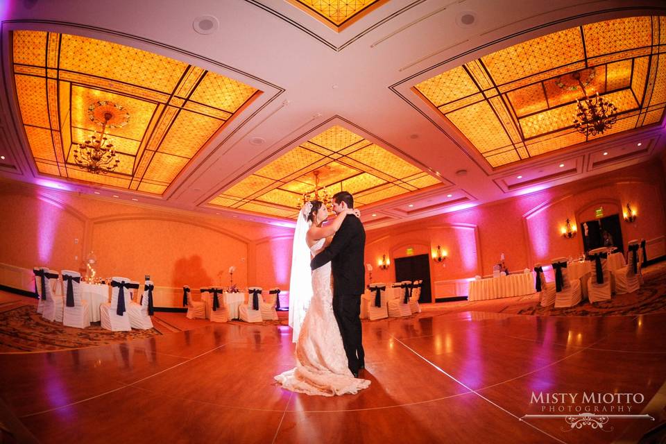 First dance for the newlyweds