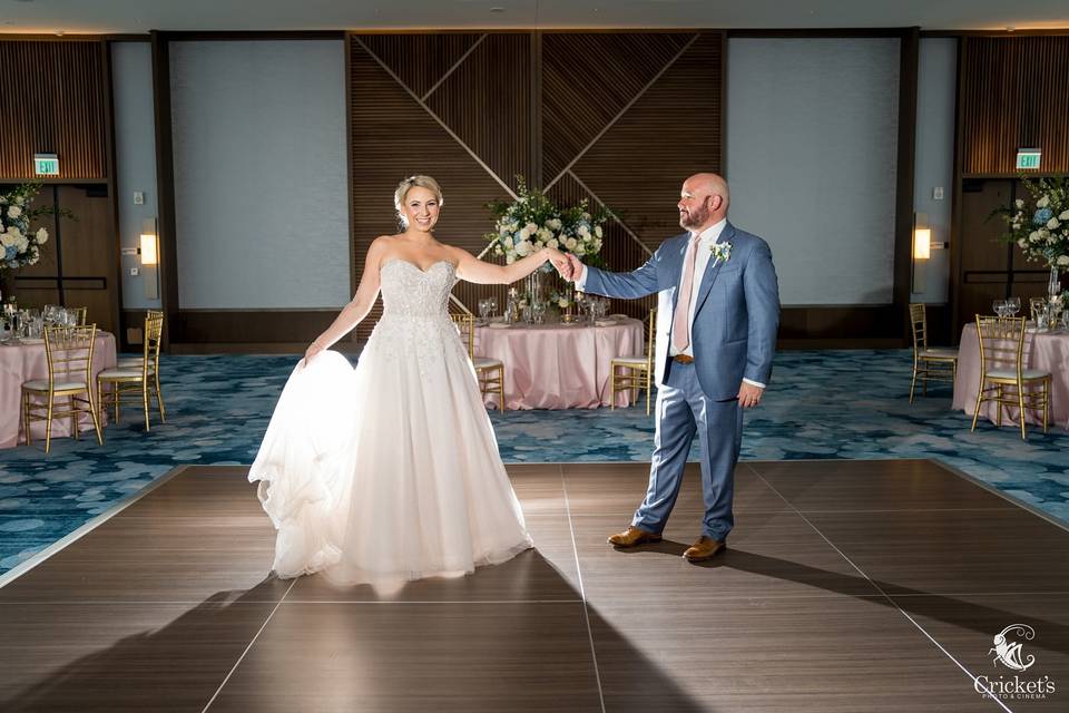 Couple first dance