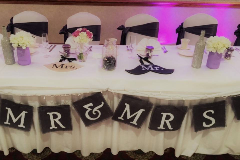 The table for the newlyweds