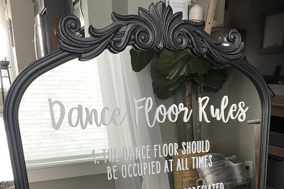 Dance Floor Rules Mirror Retal