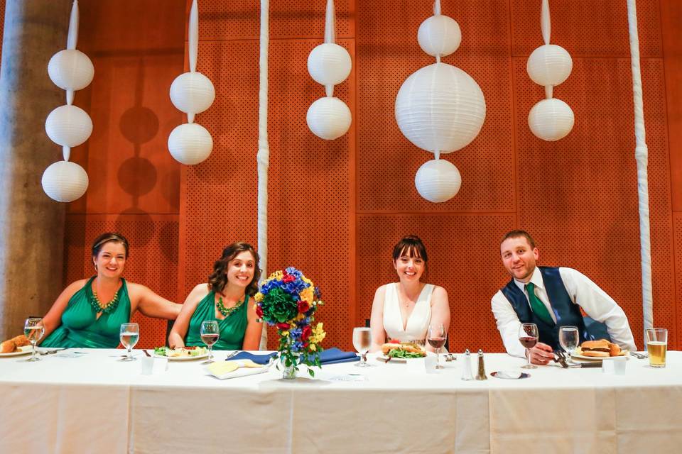 Head table in Ballroom