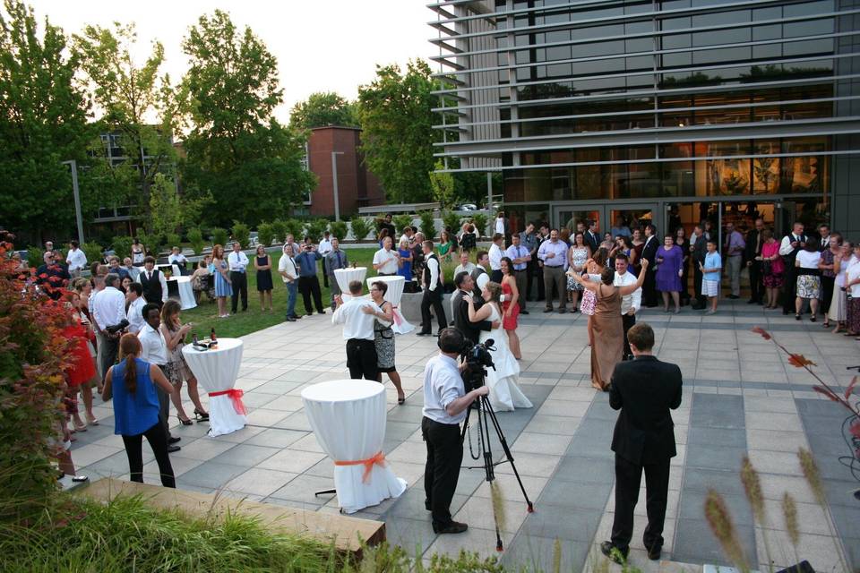 Garden courtyard reception