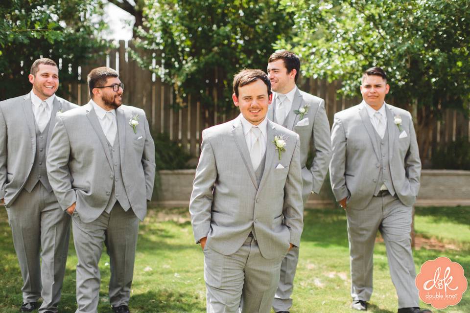 The groom with friends