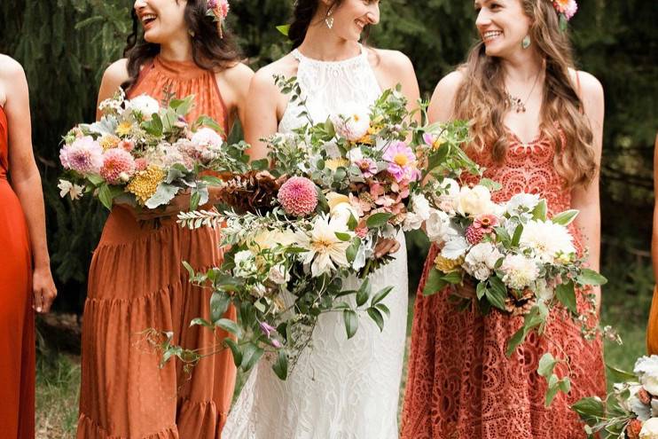 Big bridal bouquets