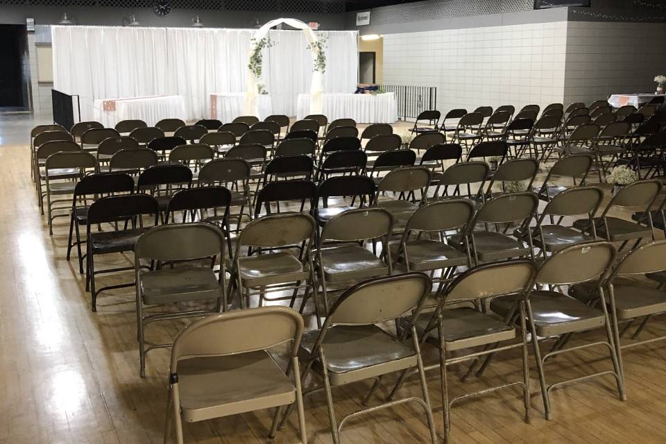 Ceremony on patio