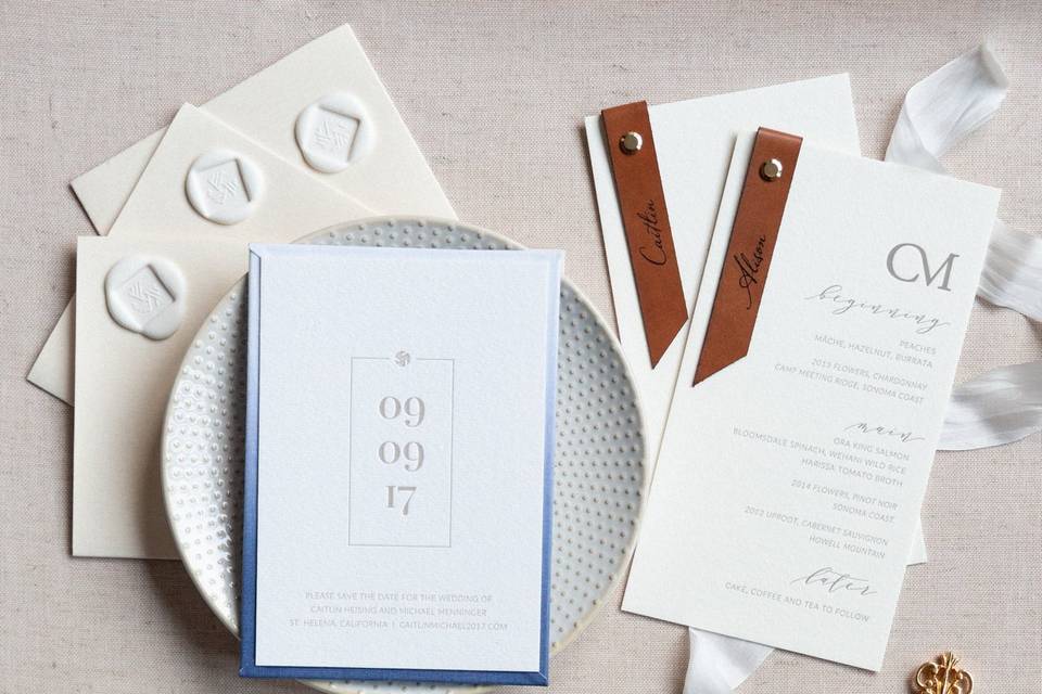 Layered paper invitation