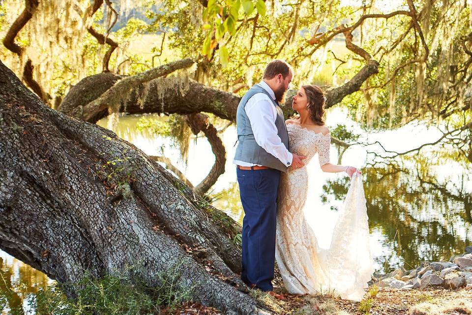 Edisto island wedding portrait