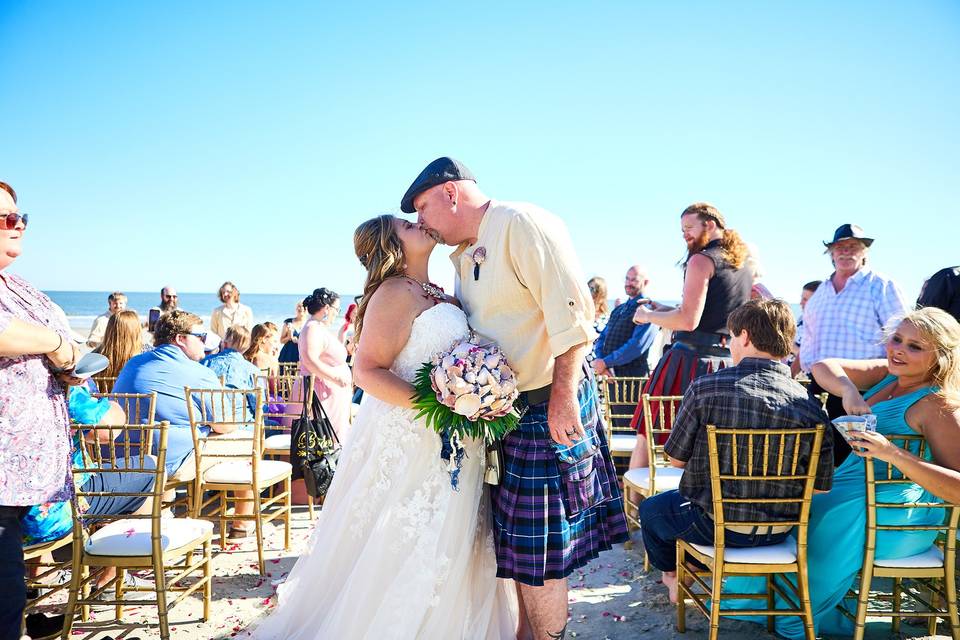 Folly beach wedding ceremony