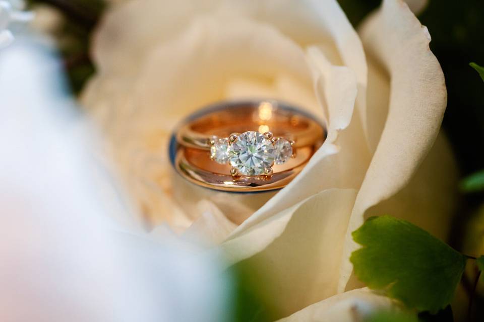 Wedding Rings in Flower