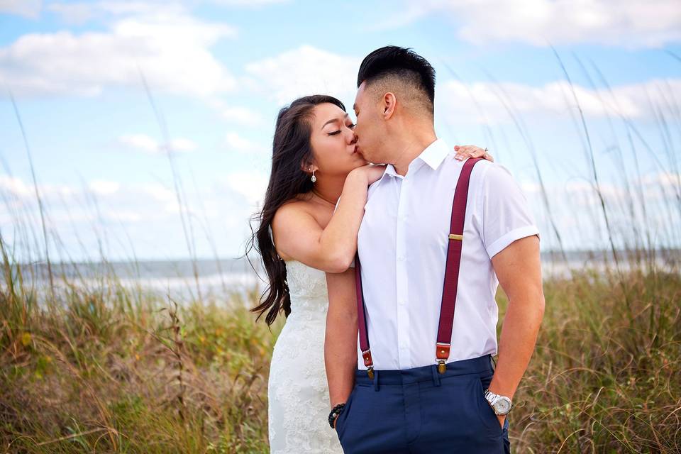 Charleston wedding kiss iop