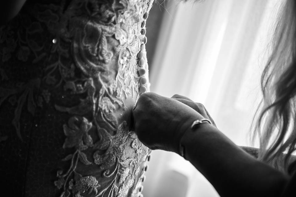 Charleston wedding gown detail
