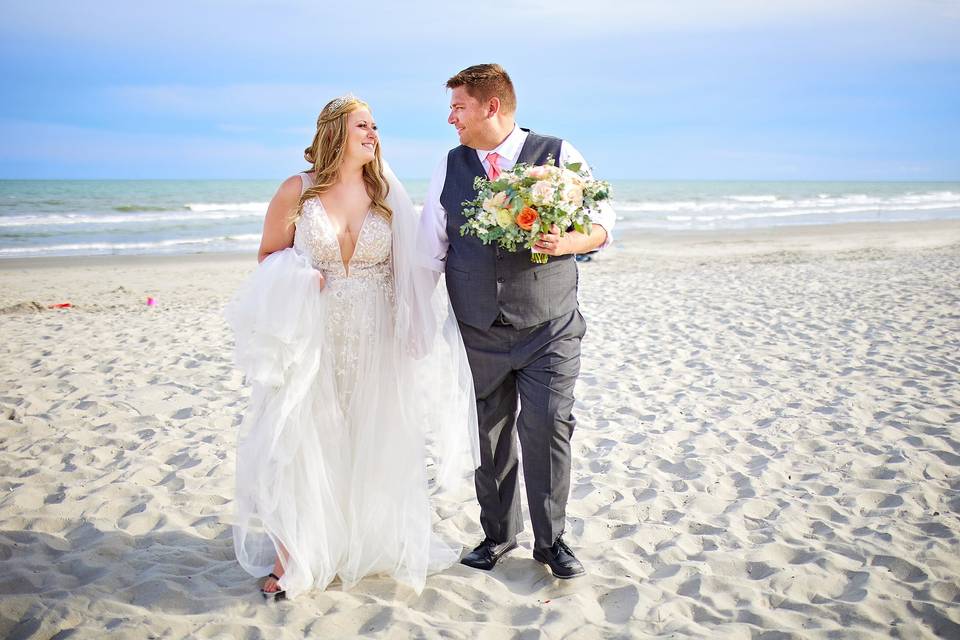 Myrtle beach wedding walk