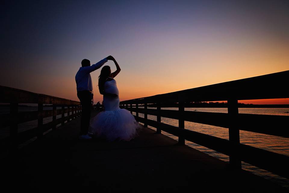 Tybee island silhouette dance