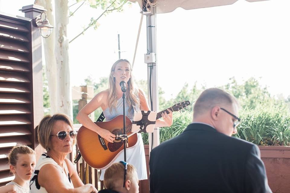 Performing at a wedding