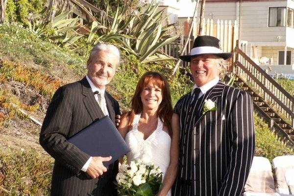 Laurie & Todd, two of my best friends on the beach at the Hotel Laguna.