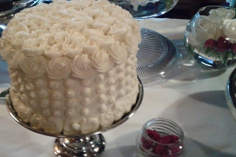 Ginger Lemon Buttercream Single tier Wedding Cake