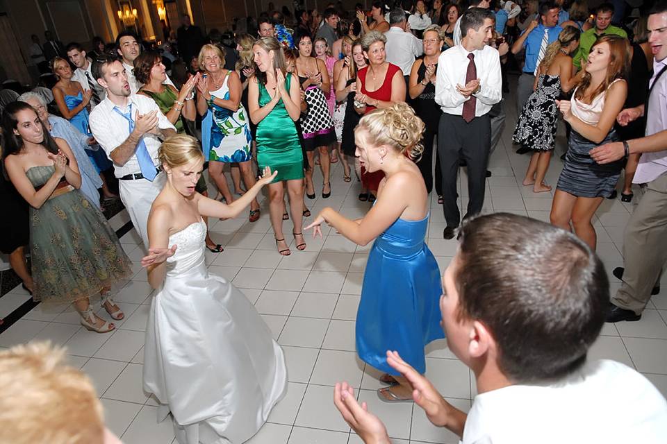 Bride dancing