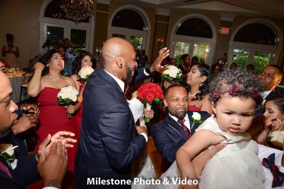 Bride dancing