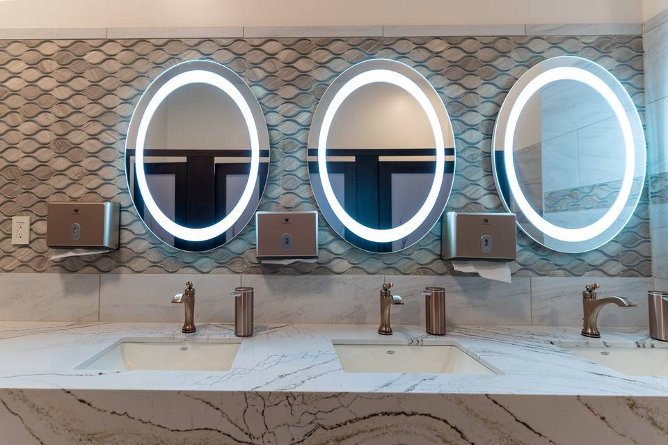 Luxury restroom vanity
