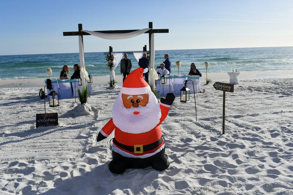 A Christmas Beach Wedding
