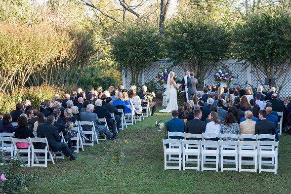 Outdoor wedding ceremony