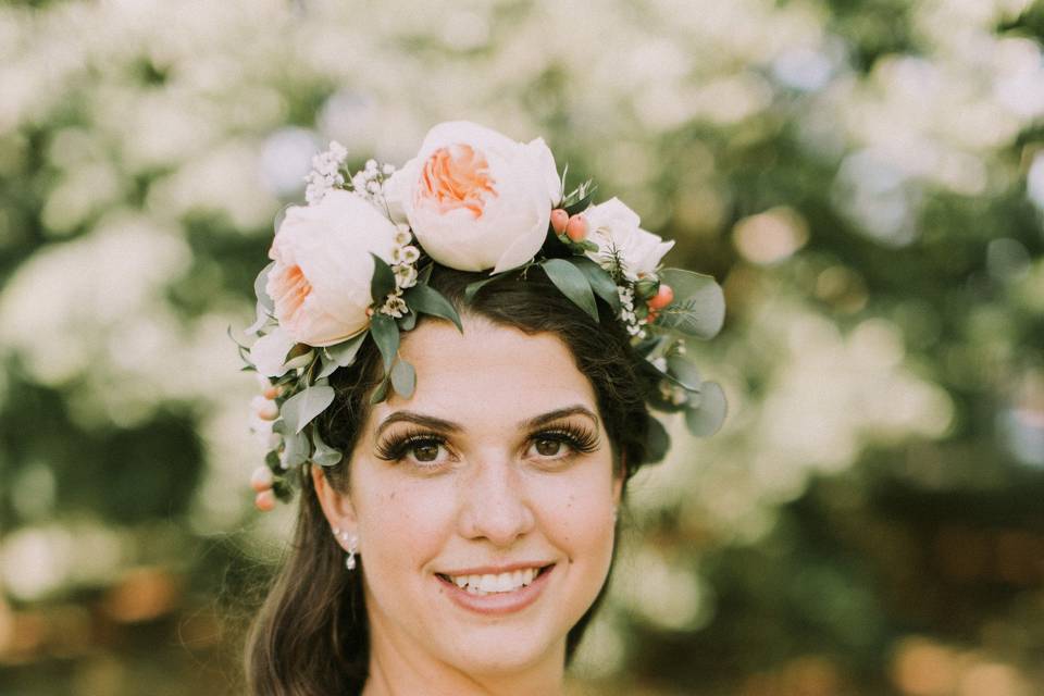 Bridal flower crown