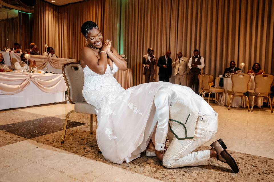 Bride with finger wave