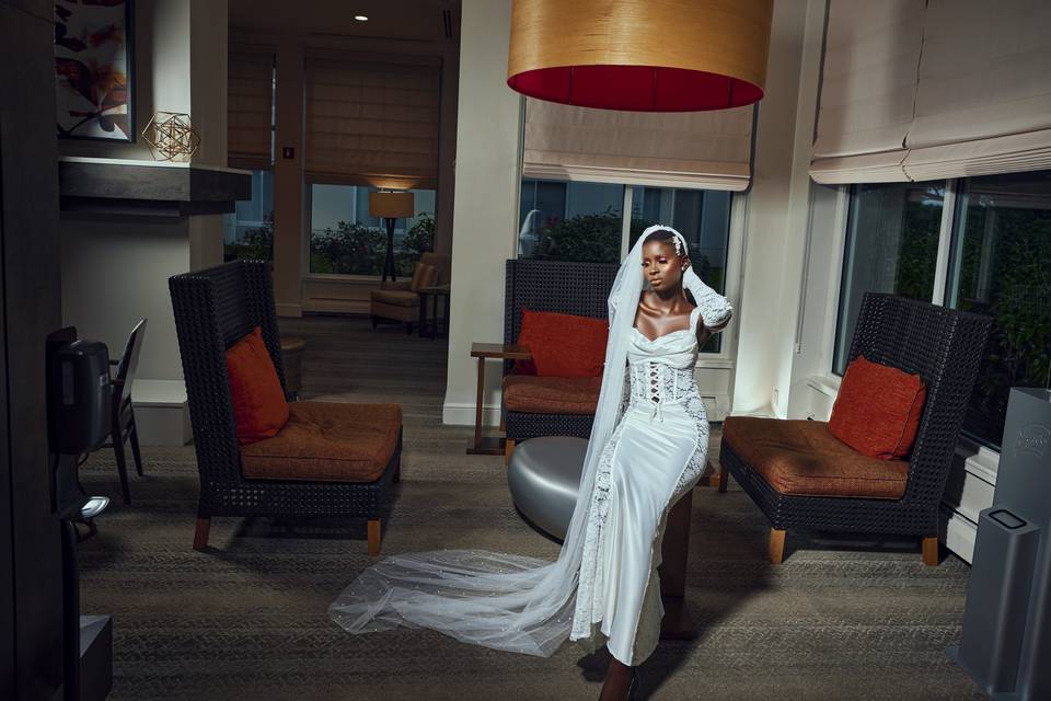 Luxury low cut bridal