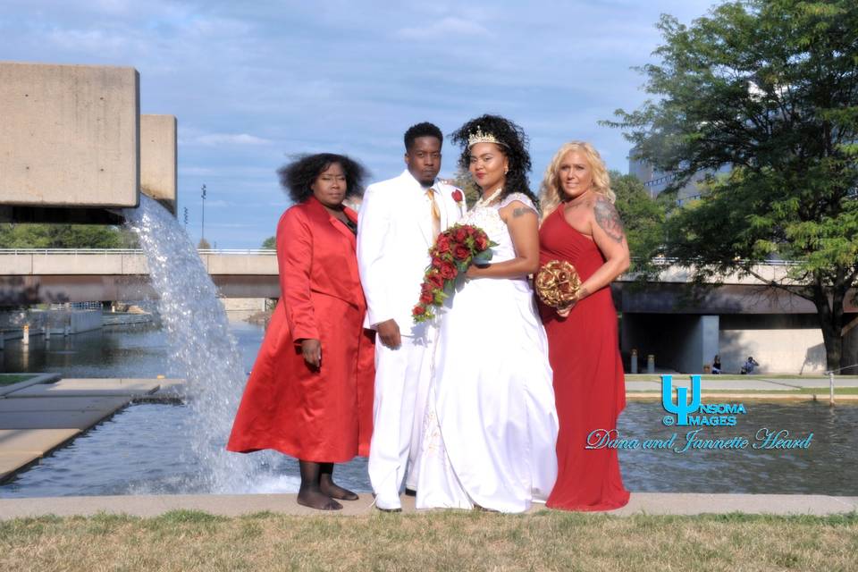 Lyrix and his bridal party