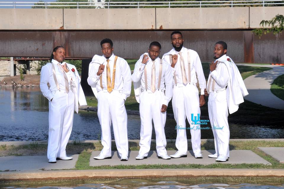 Lyrix and his bridal party