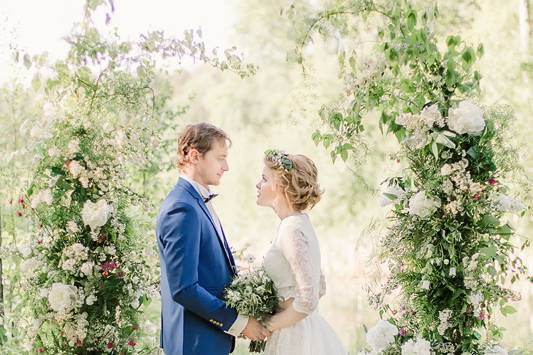 Groom and bride