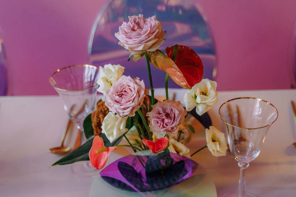 Iridescent wedding table