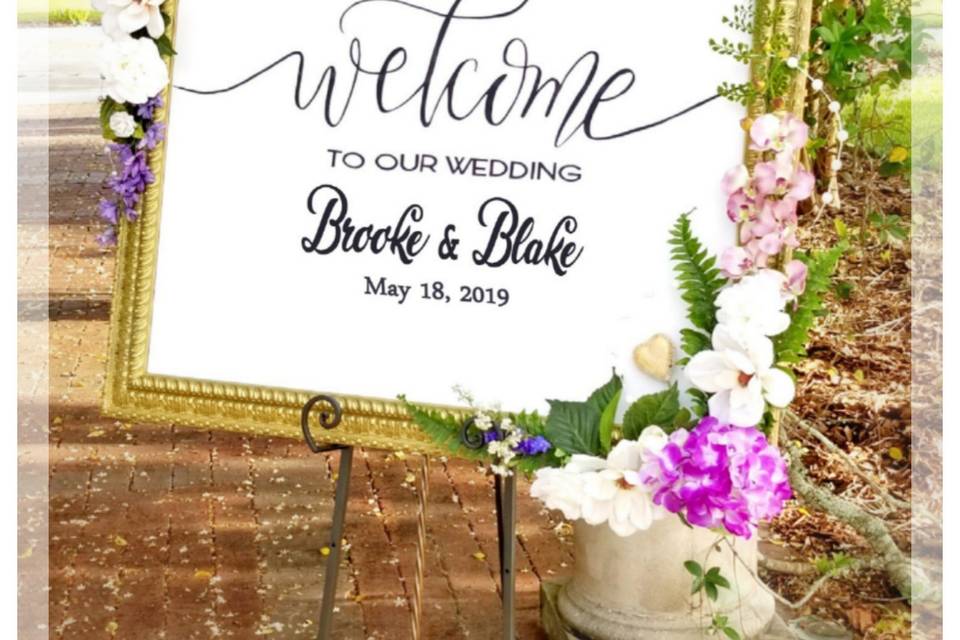 Elegant Welcome Sign