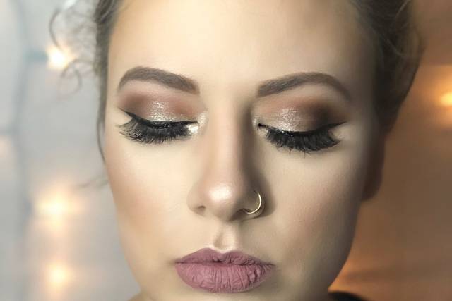 Eye makeup and lash work