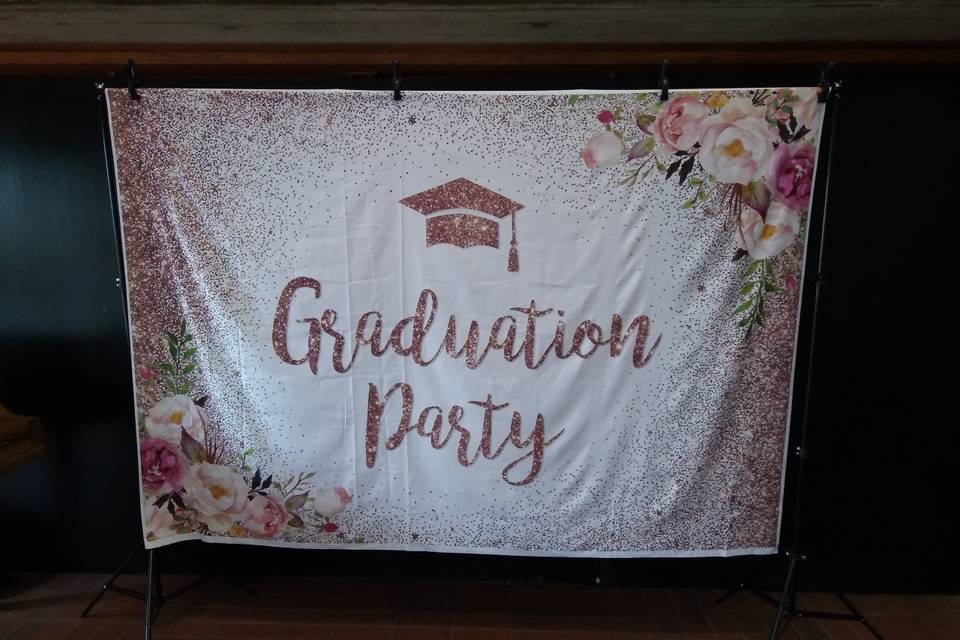 Graduation backdrop