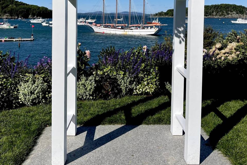 Arbor decor at Bar Harbor Inn