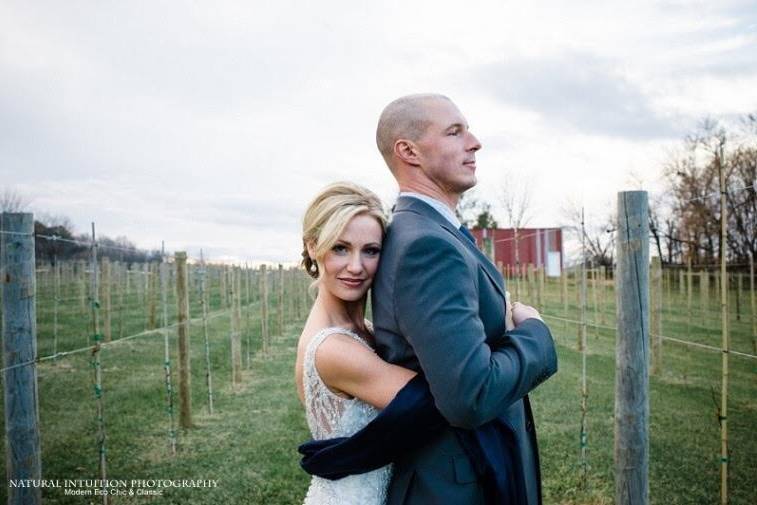 Farron & Jason in Whistler's Vineyard | Photo credit to Natural Intuition Photography
