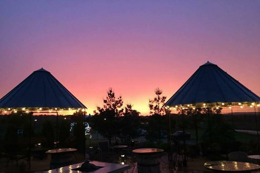 Sunset Overlooking Vineyard